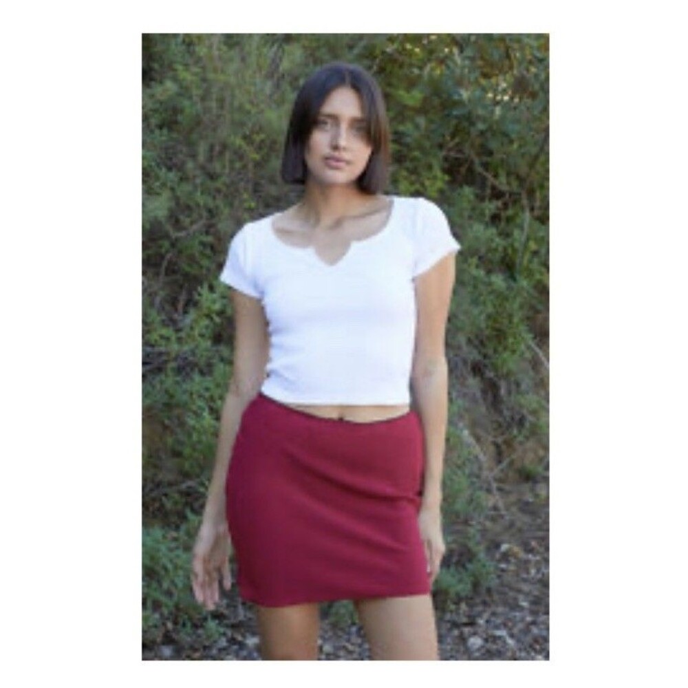 John Galt Red Sephira Mini Skirt, Pull On, Brandy Melville, One Size , EUC